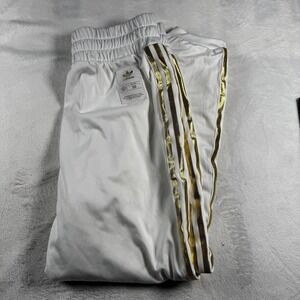 Adidas SST TP 2.0 Pants Womens Medium White Gold Trefoil Originals Track GK1714